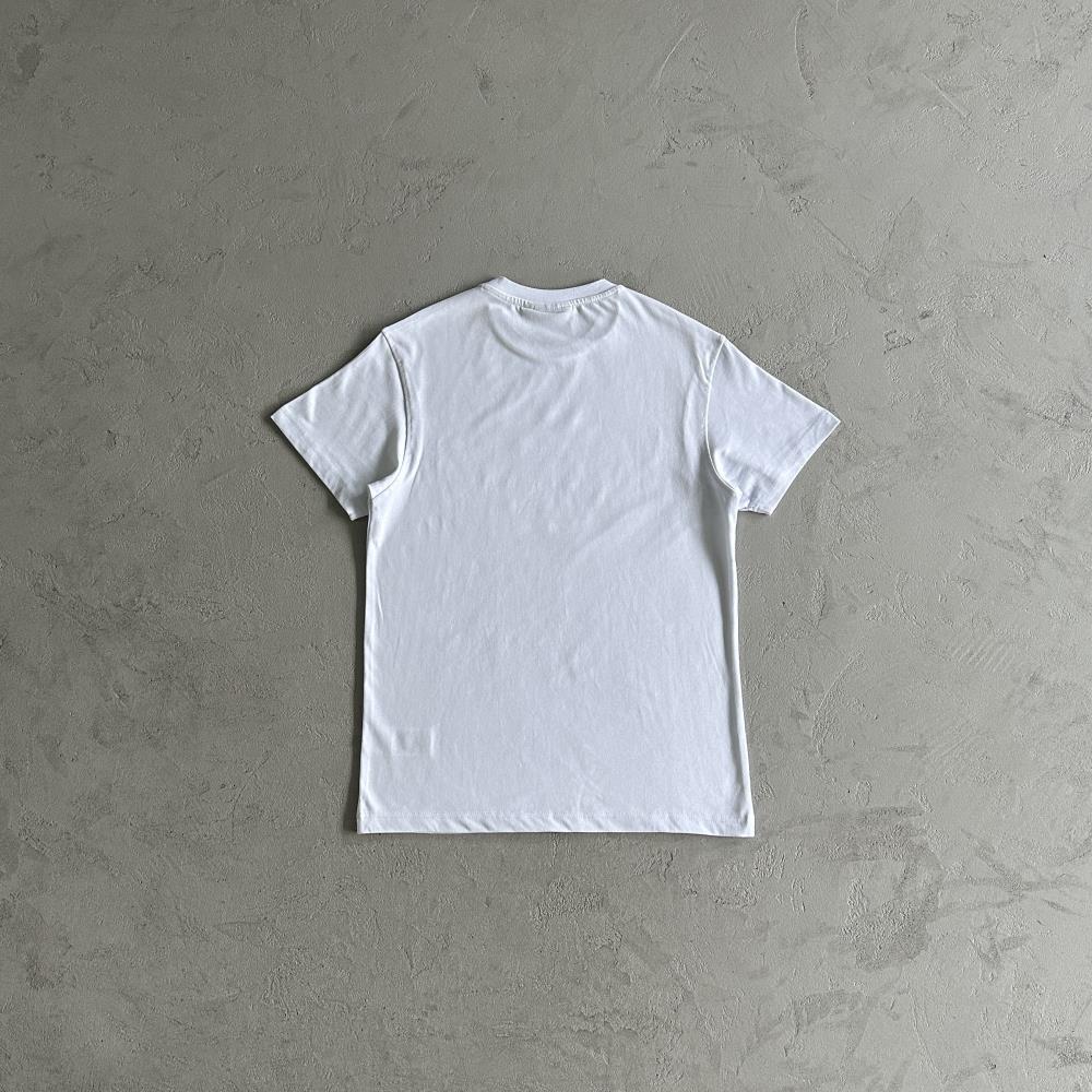 chrome tee-white red