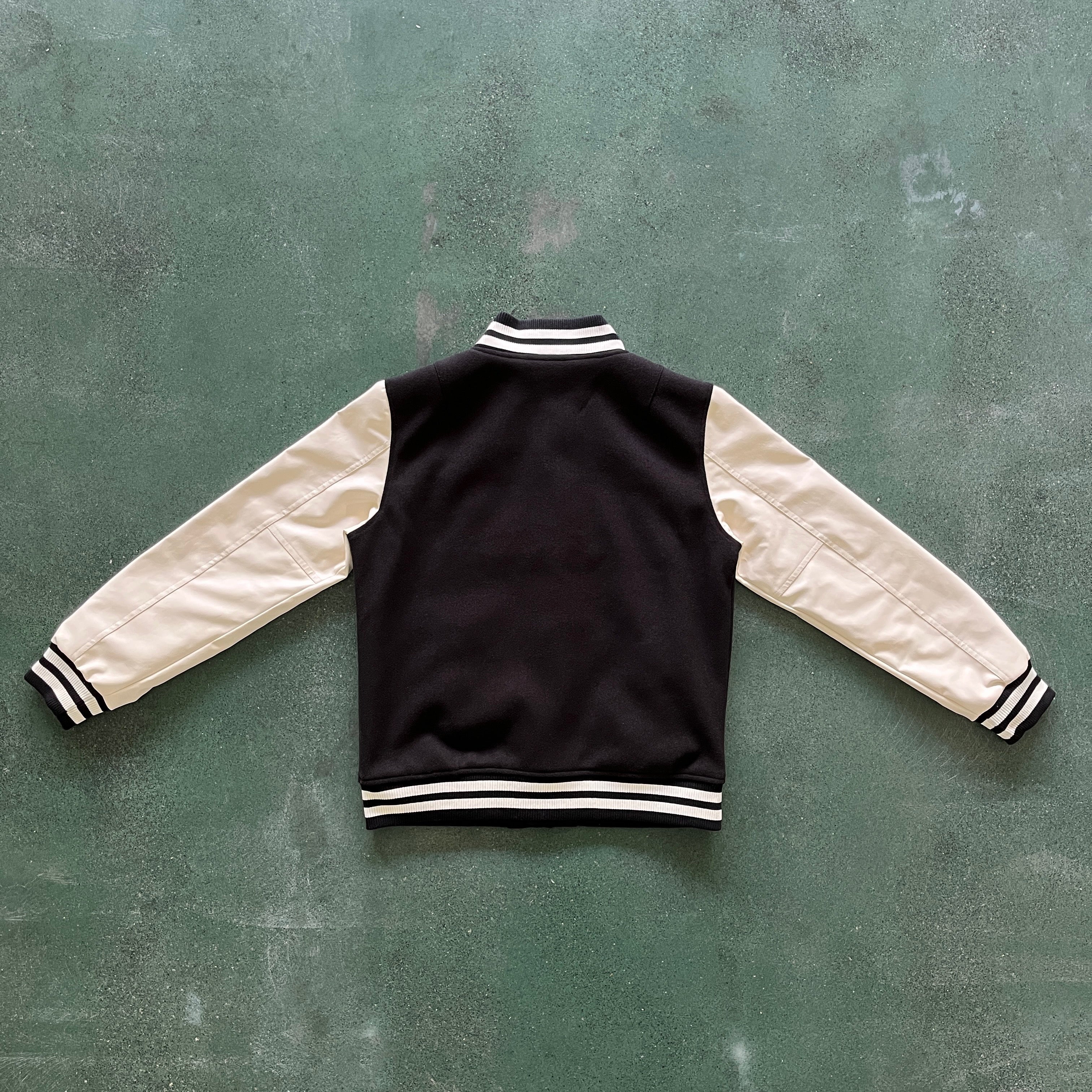 (Faux Leather)varsity jacket