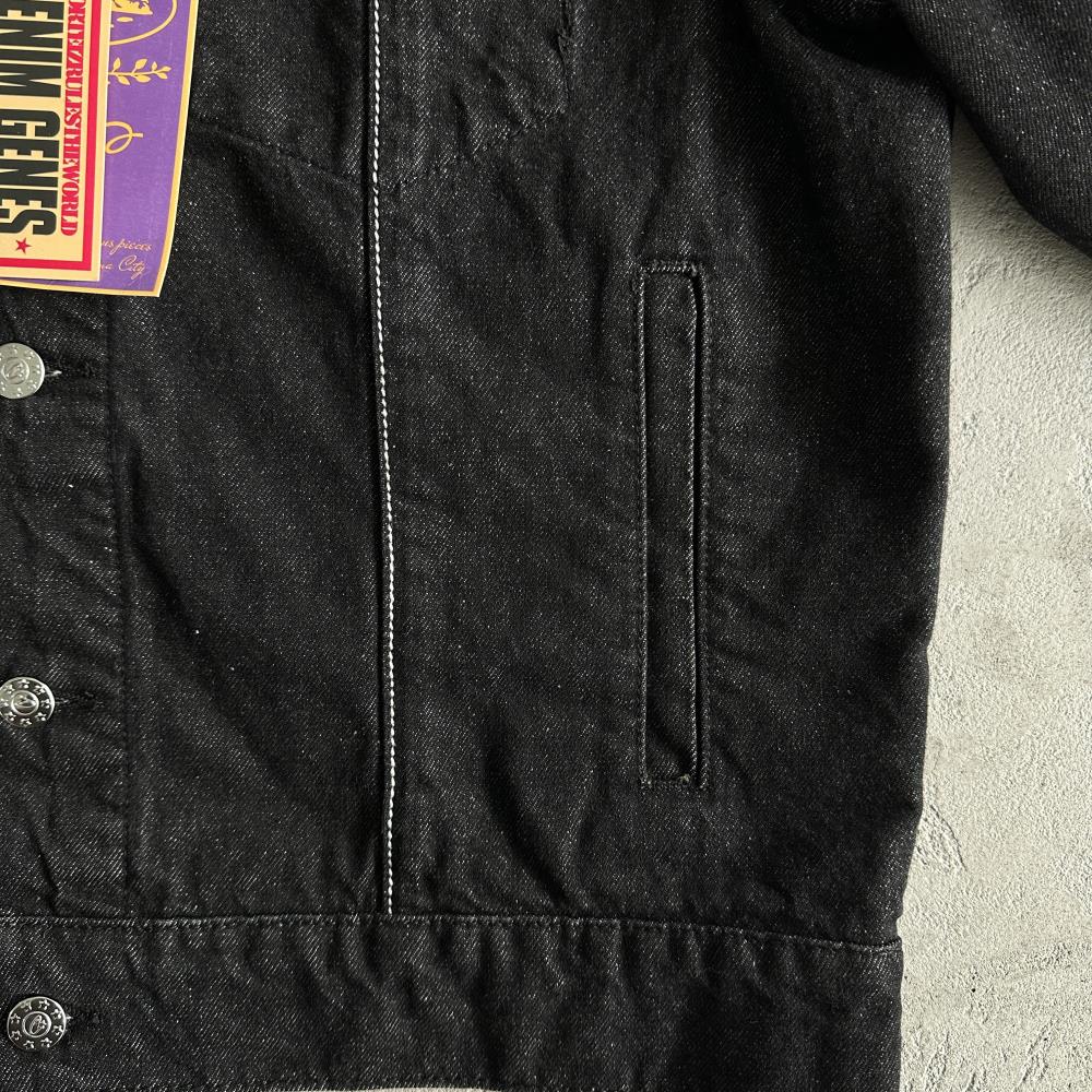 c-star denim jacket-black