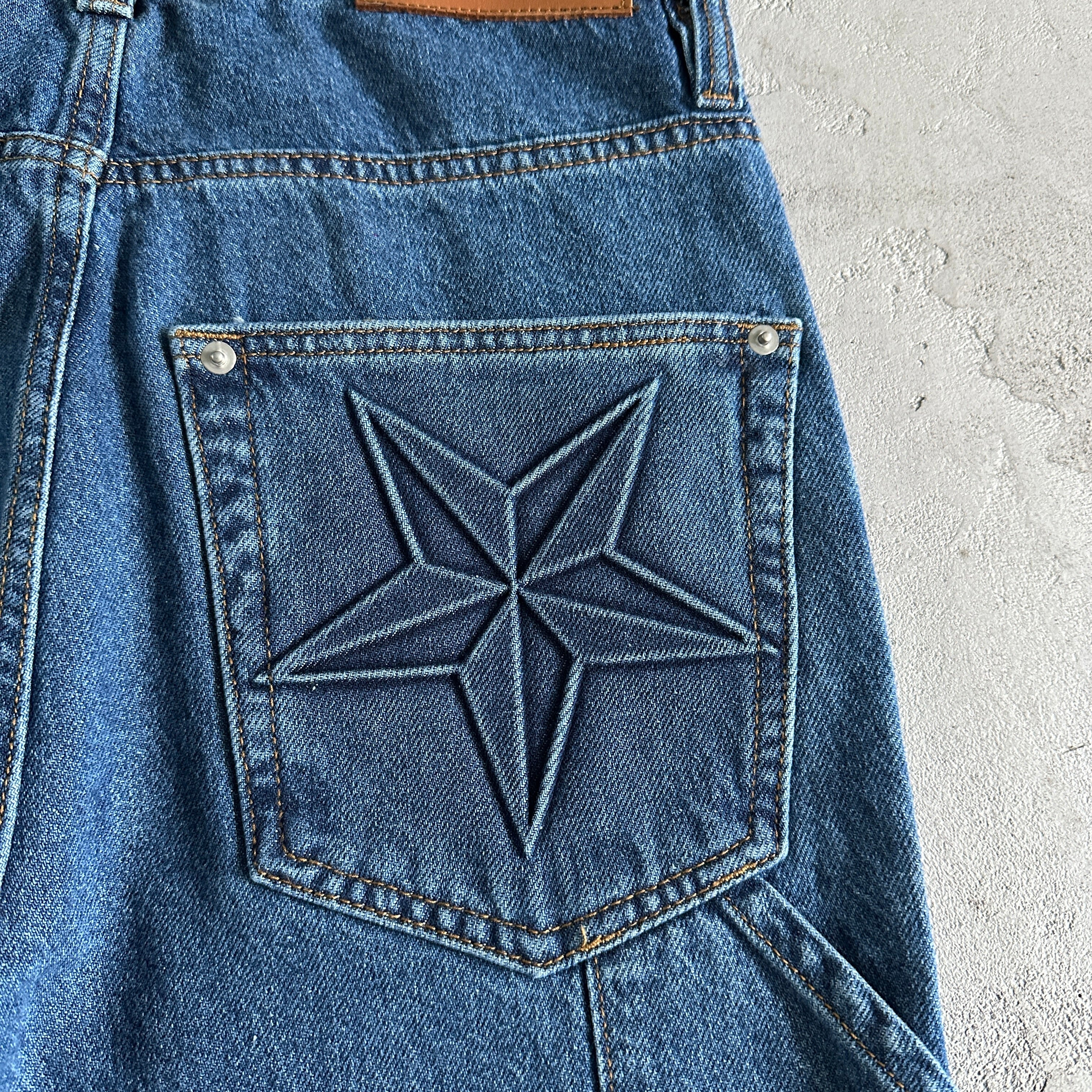 EMBOSSED C-STAR DENIM WORK PANT