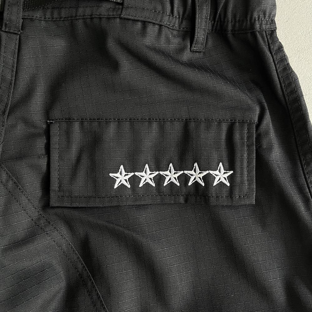 5star black White Logo Yellow Patch cargo