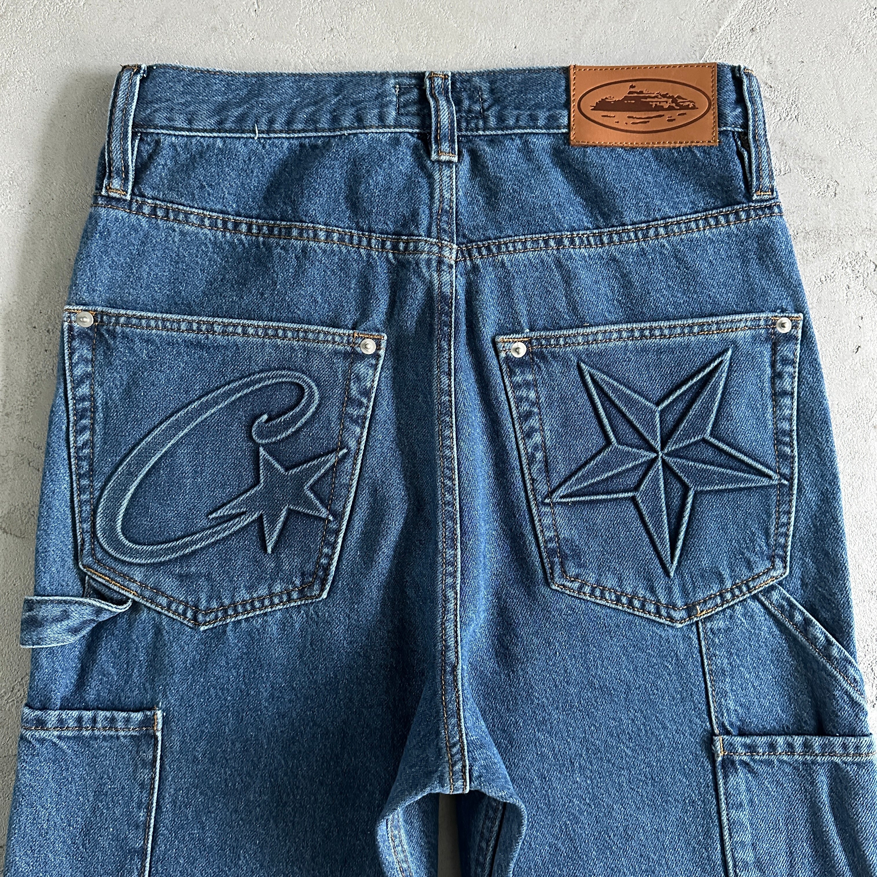 EMBOSSED C-STAR DENIM WORK PANT