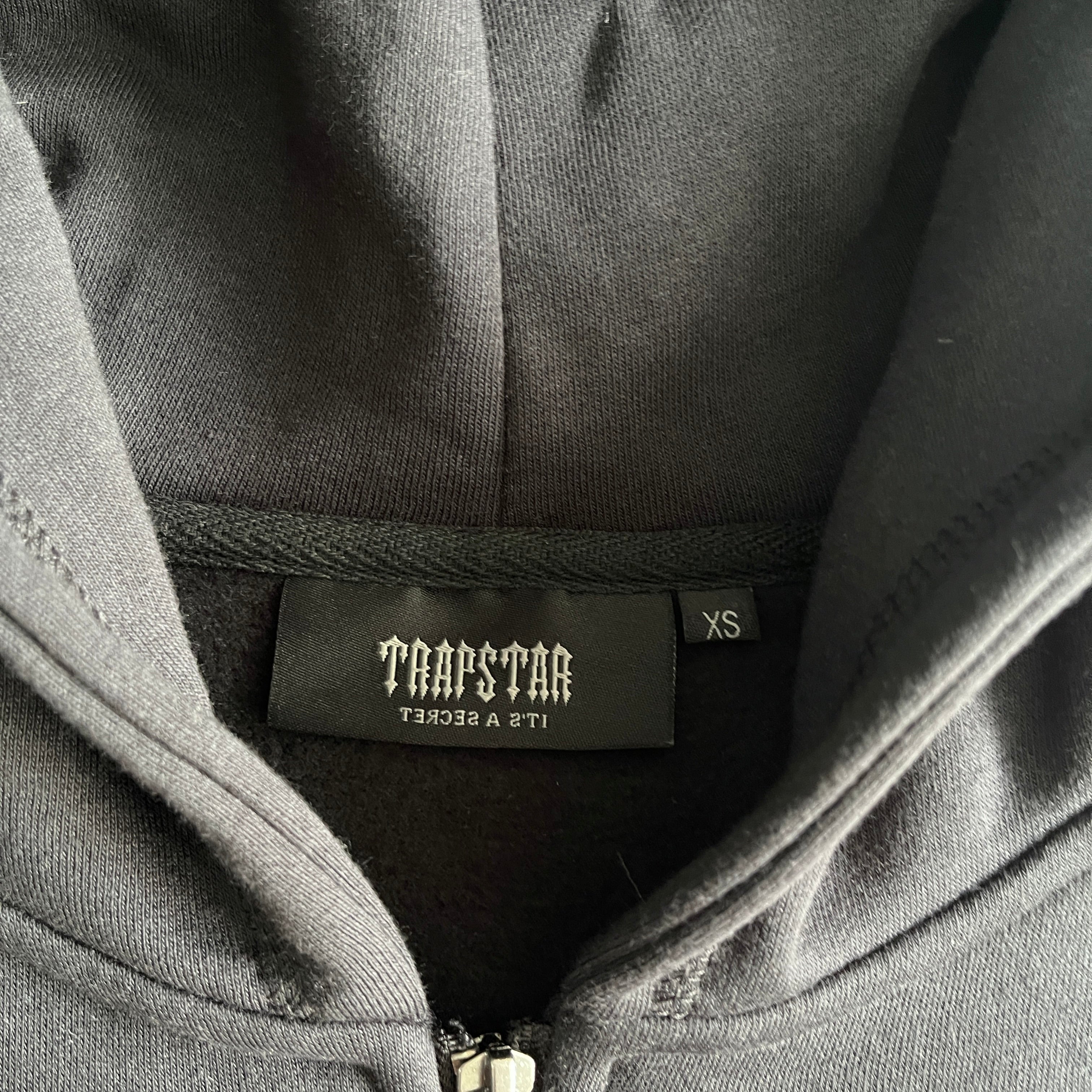 SCRIP ZIP-THOUGH HOODIE TRACKSUIT-BLACK /ZINFANDEL