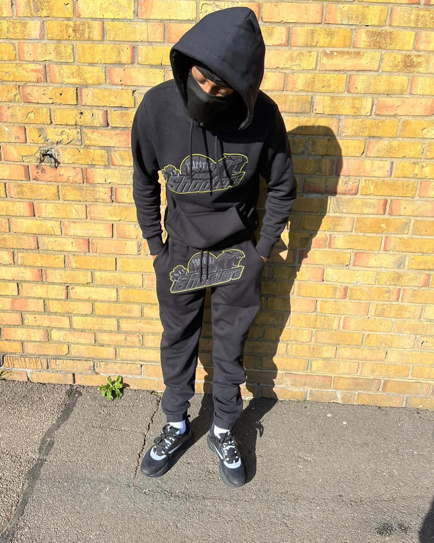 SHOOTERS HOODED TRACKSUIT - BLACKLIME