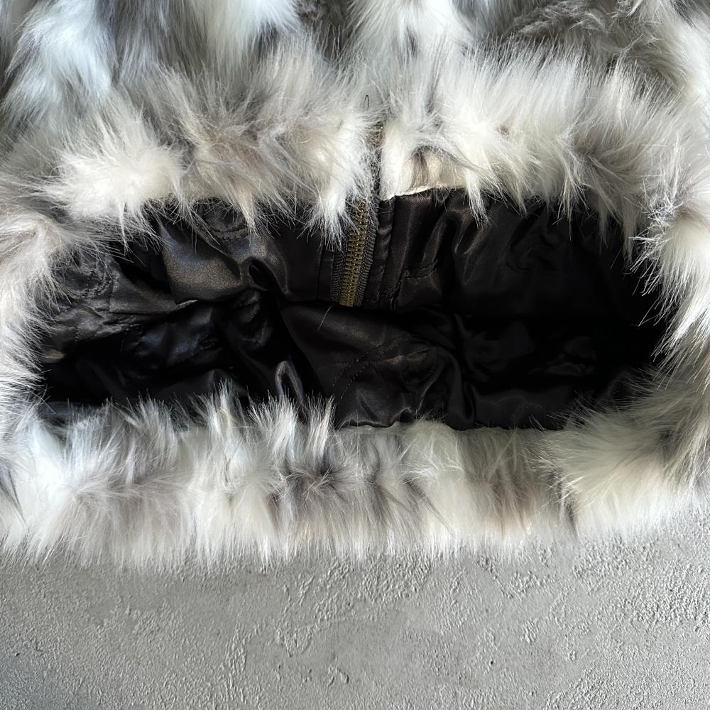 faux fur hooded jacket