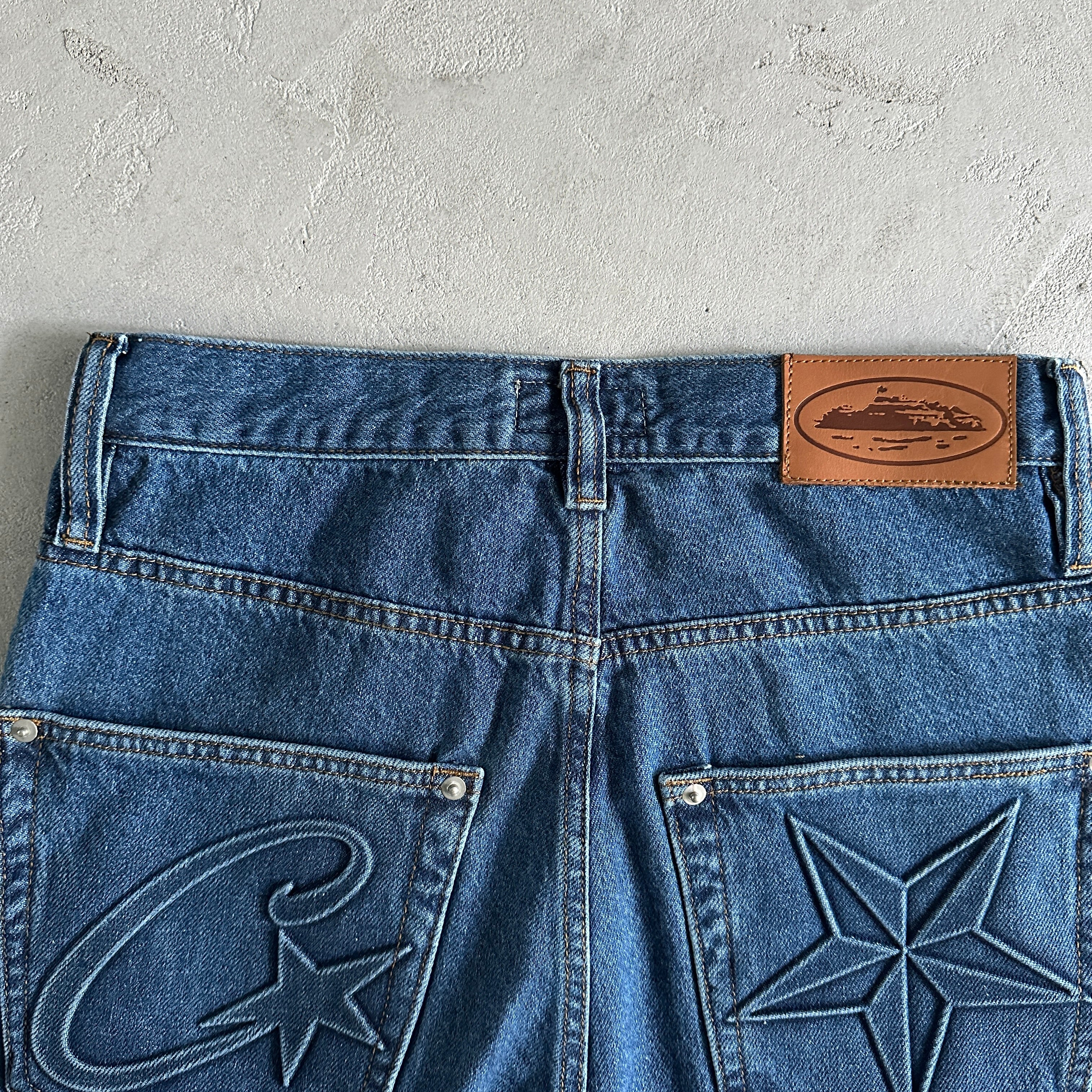 EMBOSSED C-STAR DENIM WORK PANT