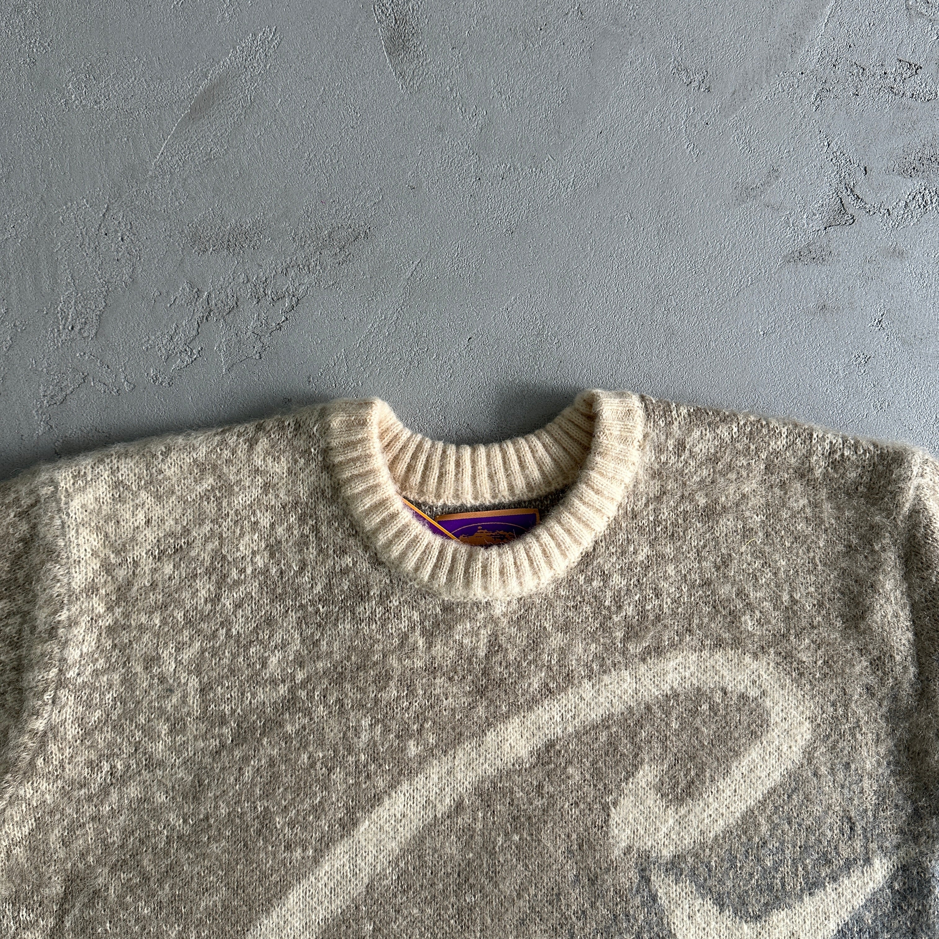 c star mohairknit sweater -grey