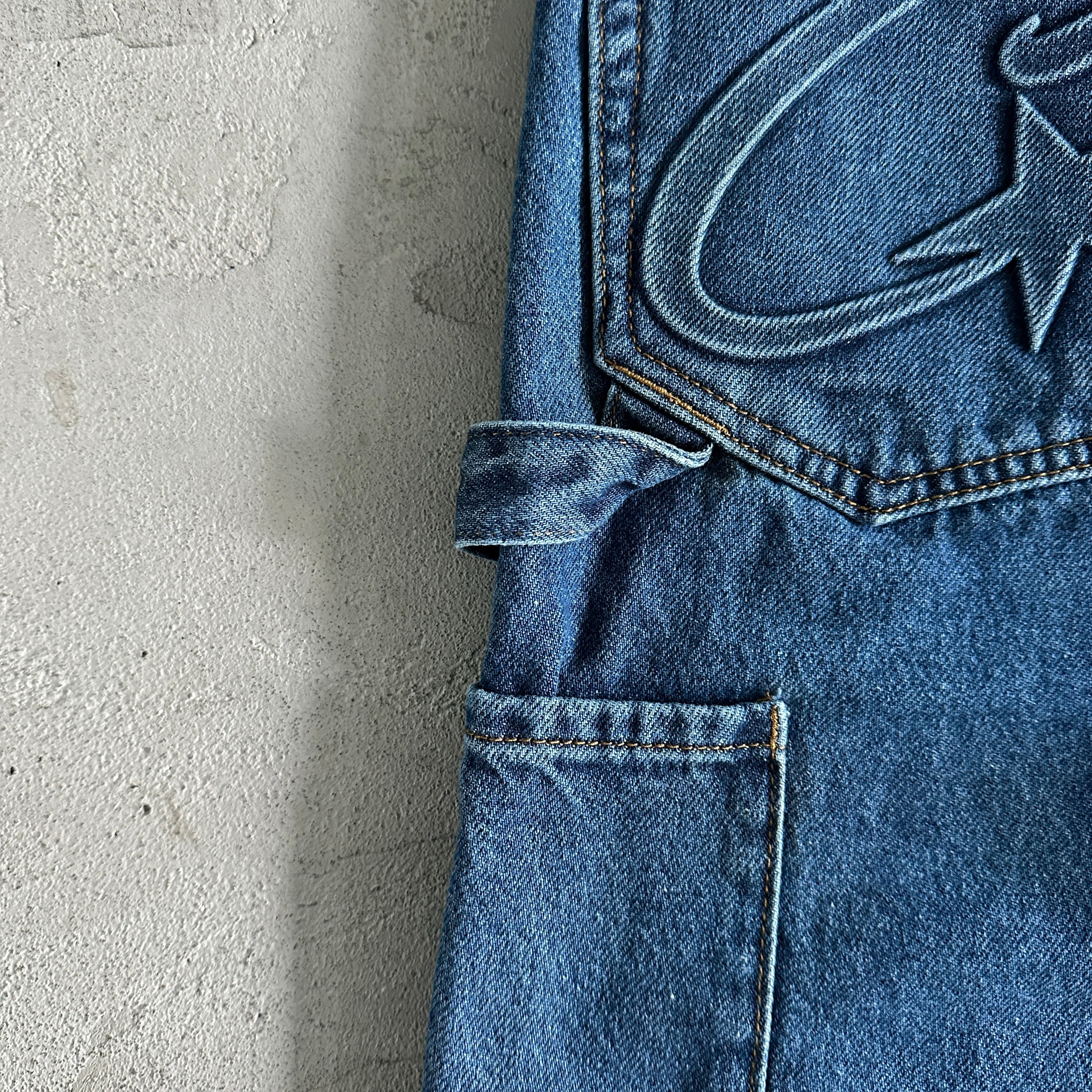 EMBOSSED C-STAR DENIM WORK PANT