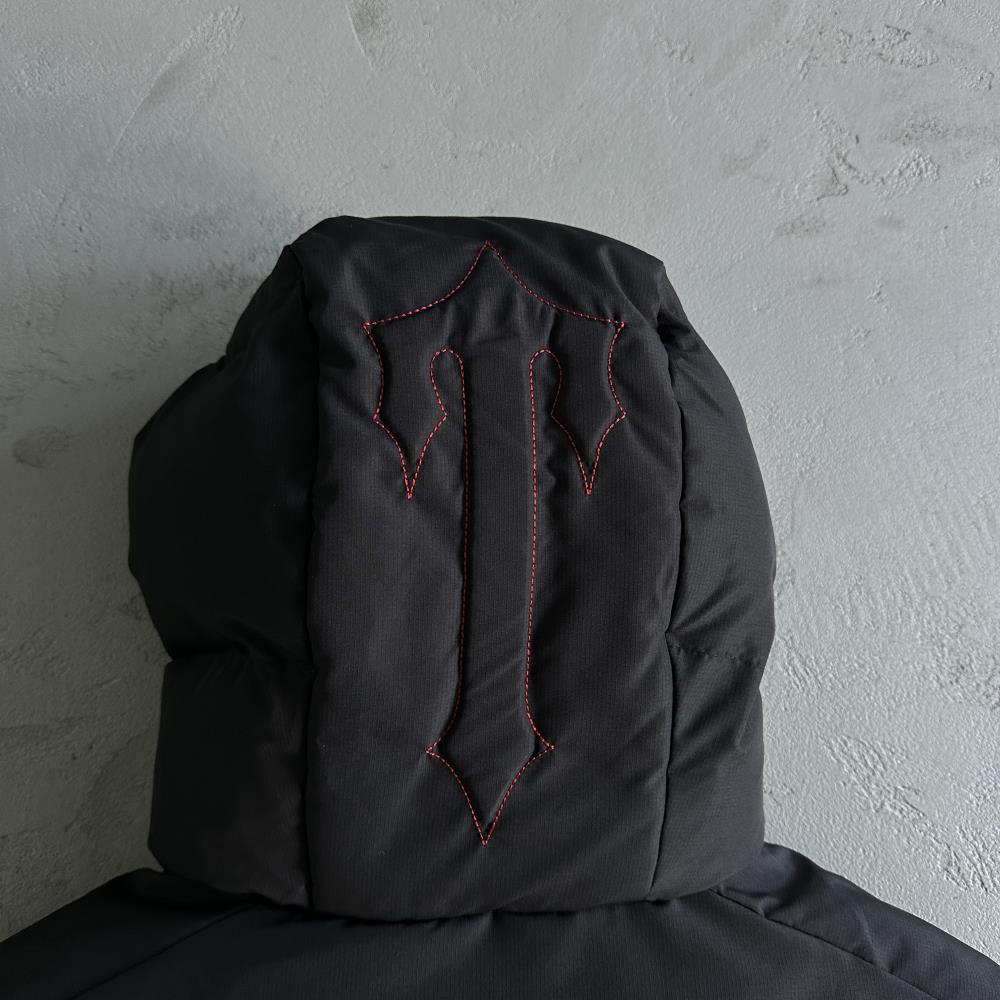 decoded 2022 hooded puffer-blackred