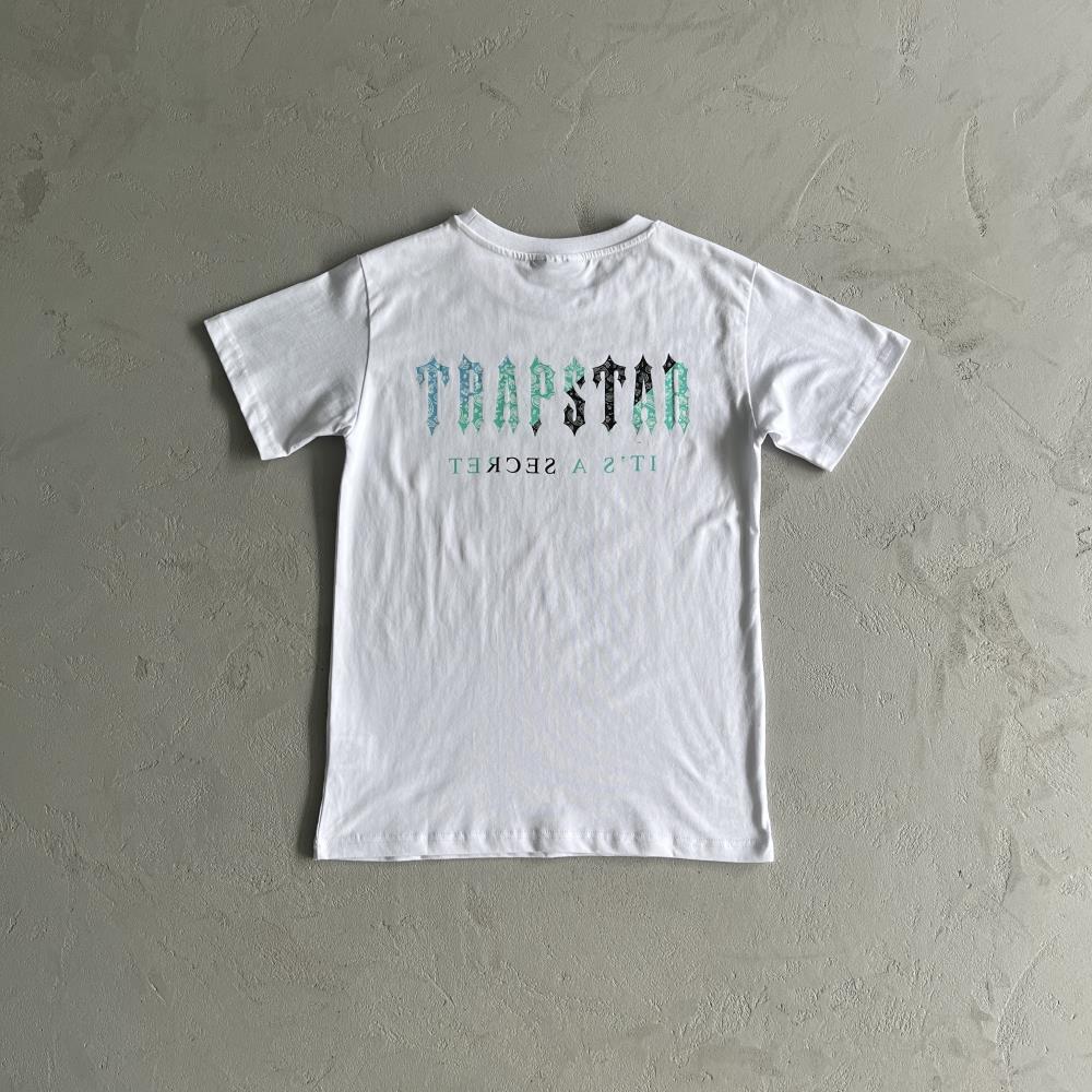 irongate palsley tee-whiteteal white