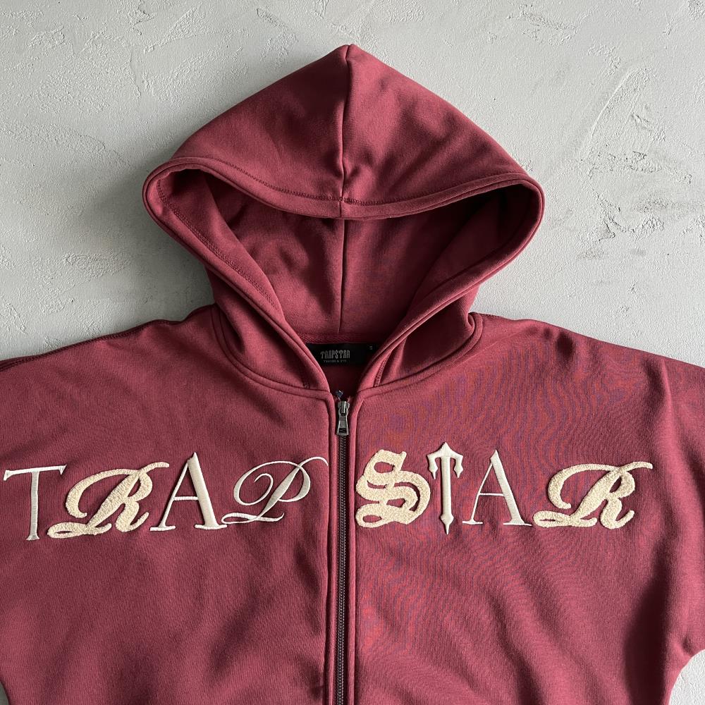 script zip through hoodie tracksuit-zinfandel