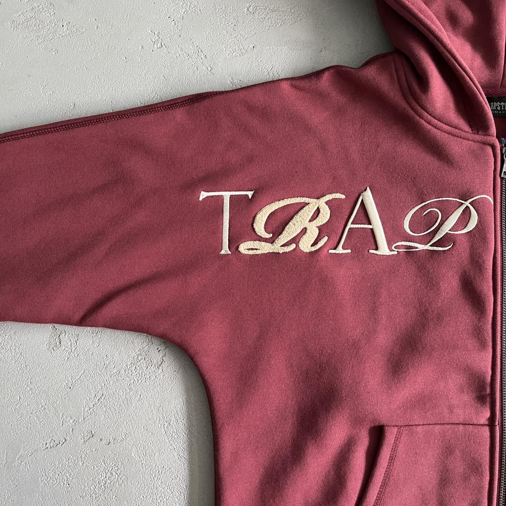 script zip through hoodie tracksuit-zinfandel