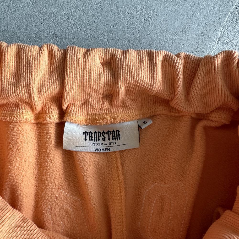 women's irongate cropped batwing zip hoodie-washed orange